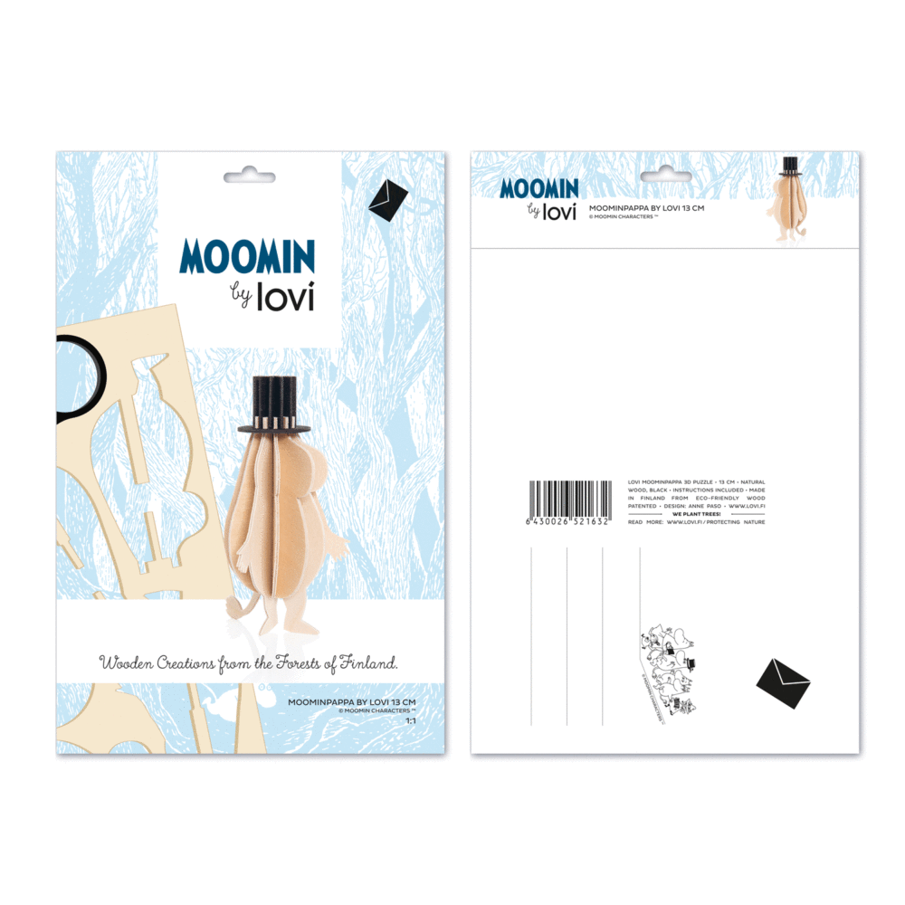 Lovi moomin pappa packaging