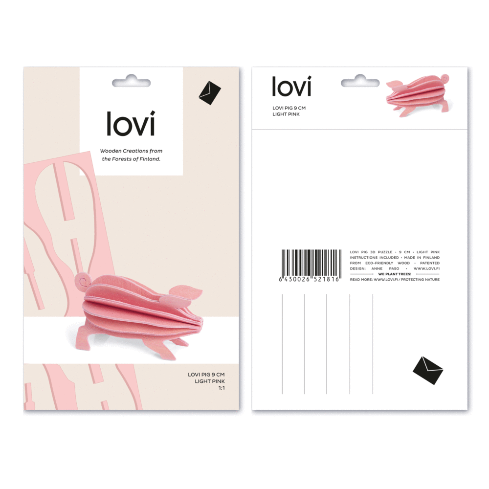 lovi pig 9 cm packaging
