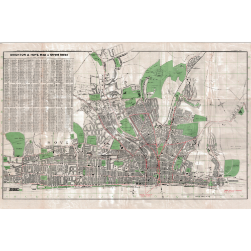 Brighton and Hove map print