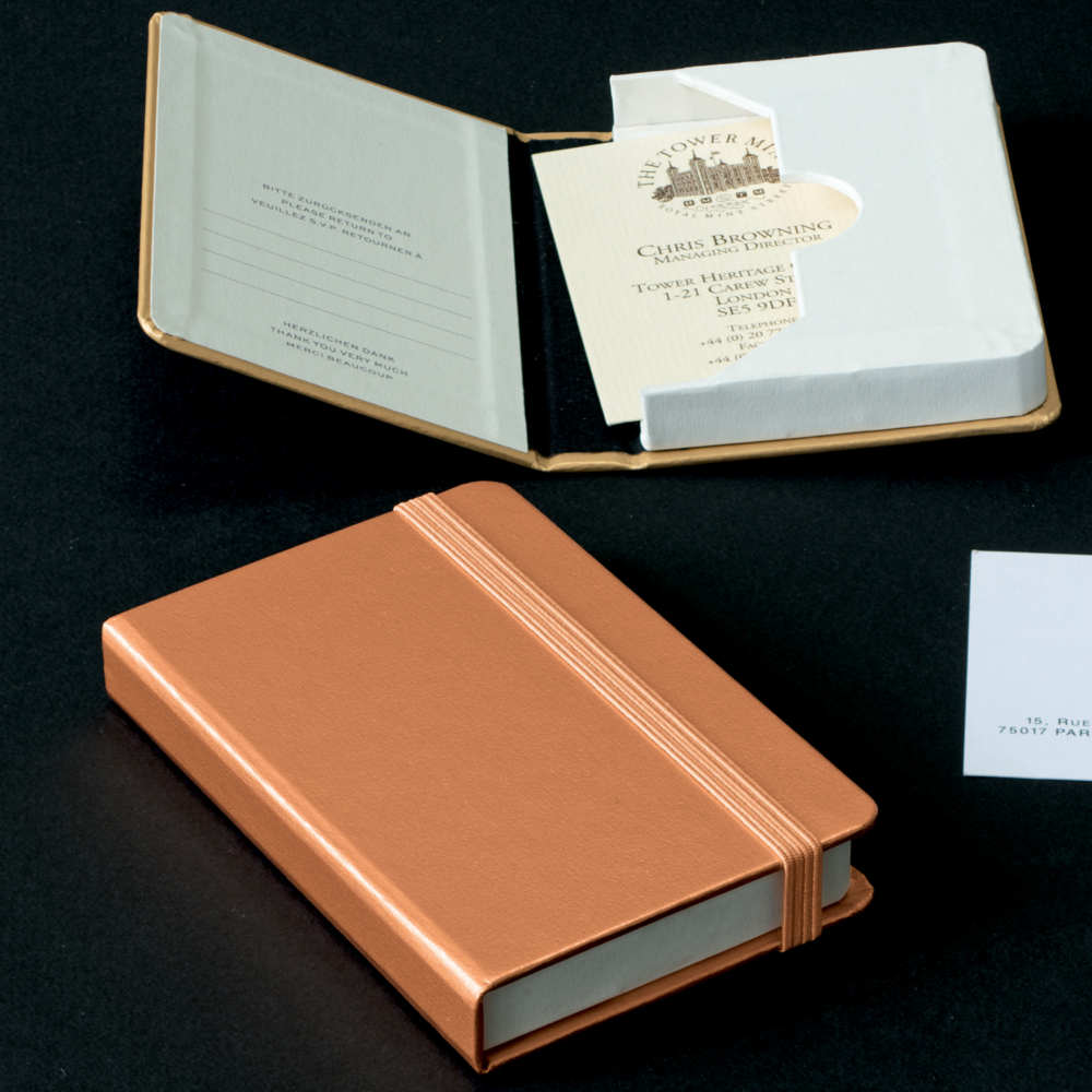 metallic business card holder copper by Leuchtturm1917