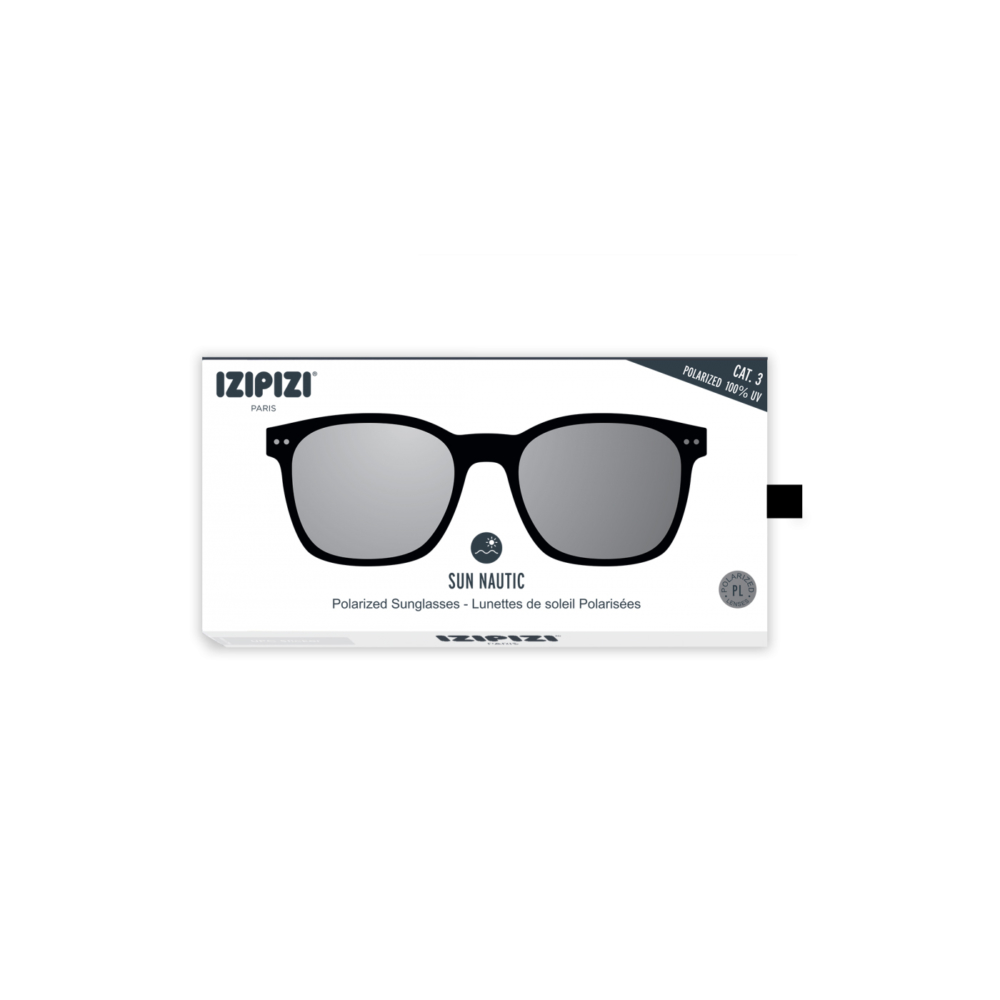 Sun nautic polarized sunglasses black box frame #E by Izipizi