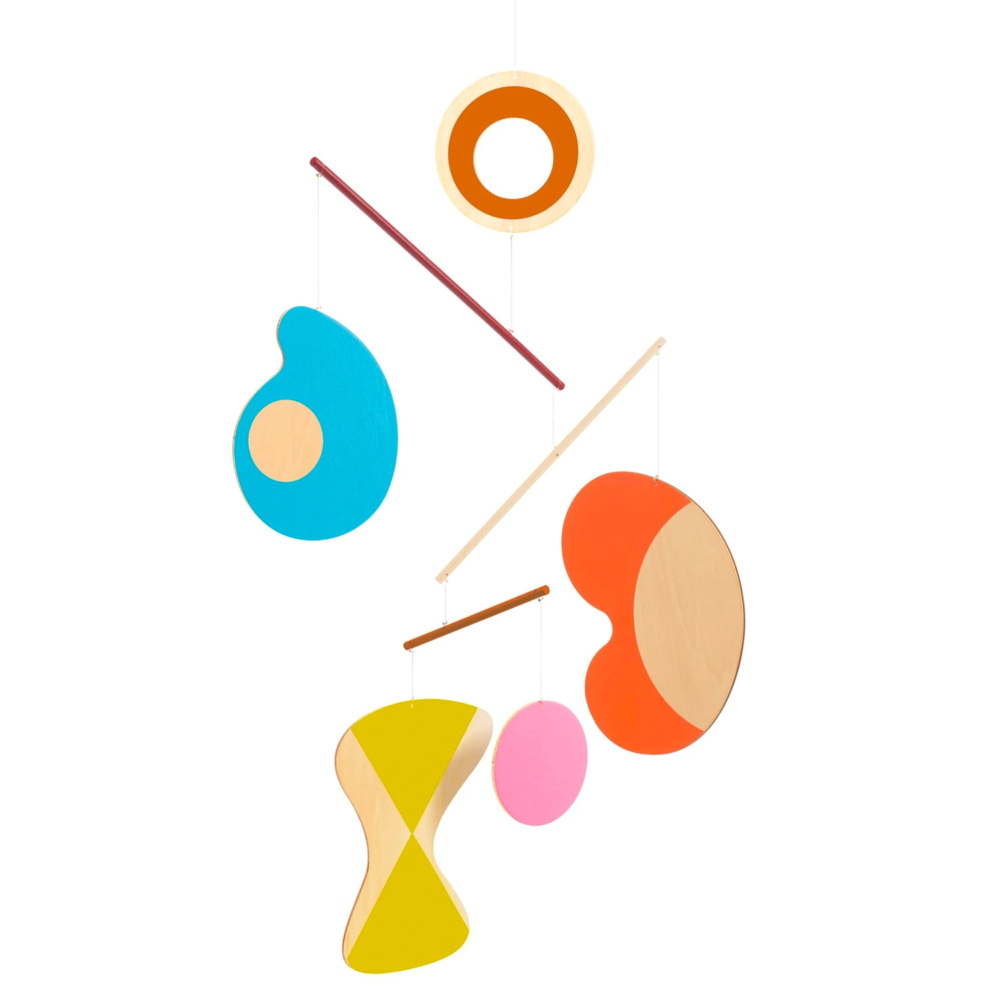wooden mobile abstraction by djeco