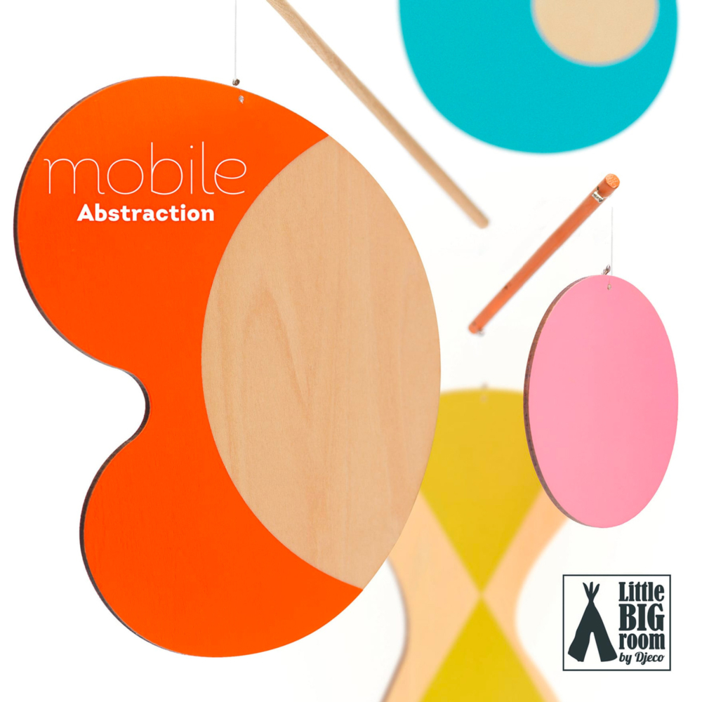 wooden mobile abstraction by djeco