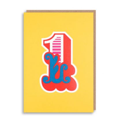 big top number card one by 1973