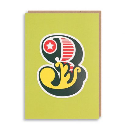 big top number card 3 by 1973