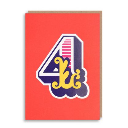 big top number card 4 by 1973