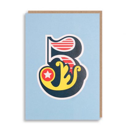 big top number card 5 by 1973