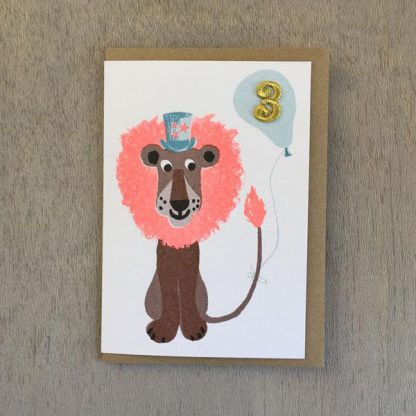 riso pets age kids card lion 3 by Petra Boase