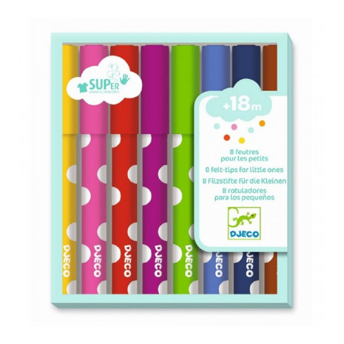 8 felt tips for young children by Djeco