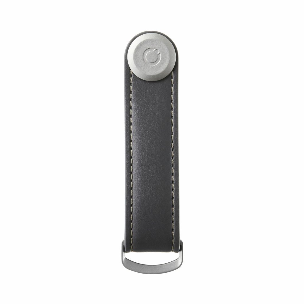 leather key organiser charcoal with grey stitchingstitching by orbitkey