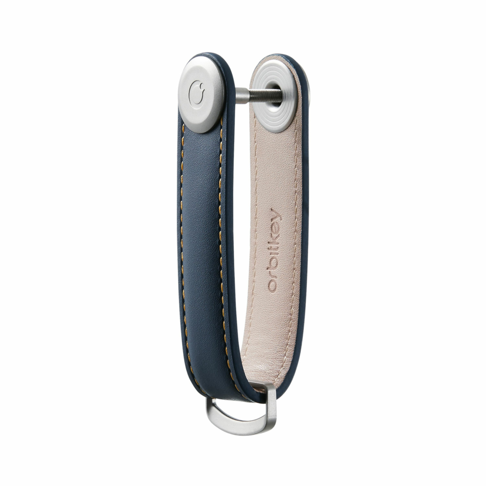 leather key organiser navy tan by orbitkey