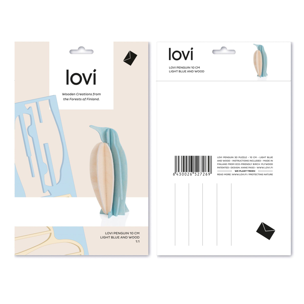 Lovi penguin blue package