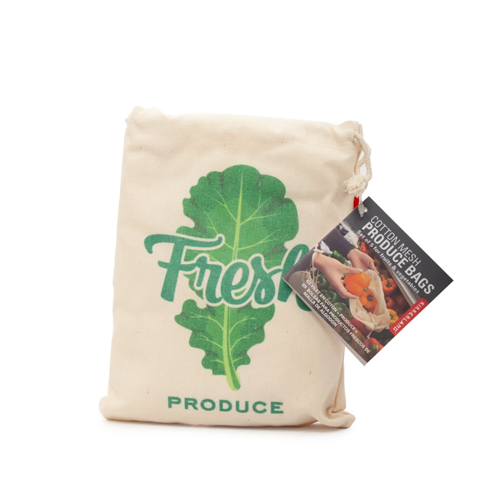 cotton mesh produce bags by kikkerland