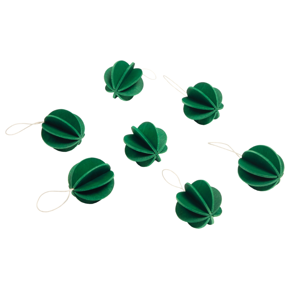 Lovi baubles 3.5 cm dark green