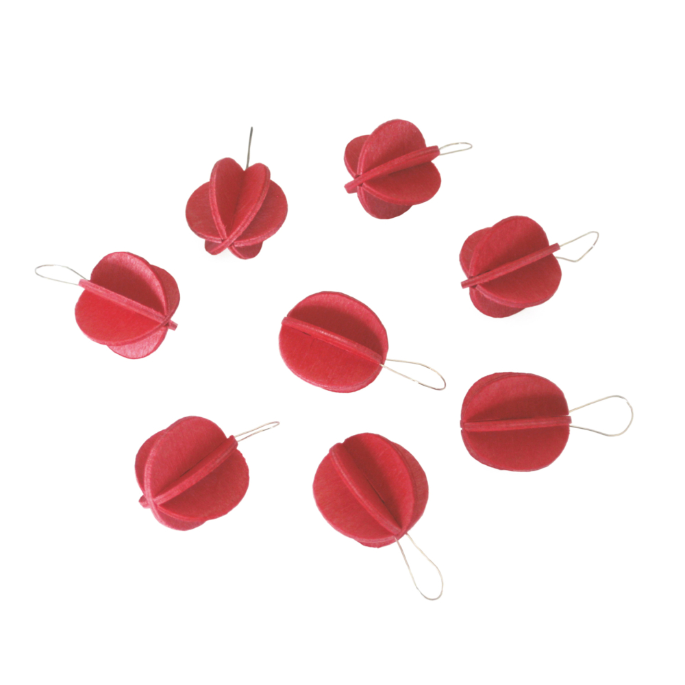 Lovi mini baubles bright red