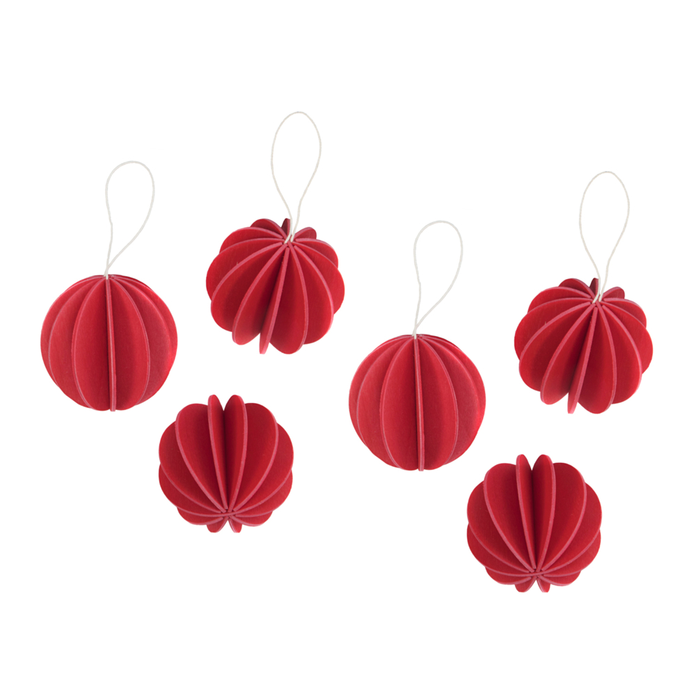 the original Lovi baubles bright red