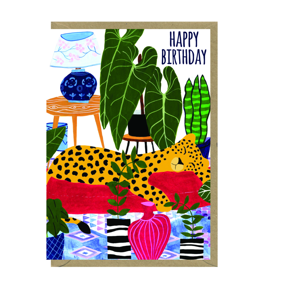 Sleeping tiger card by Bex Parkin