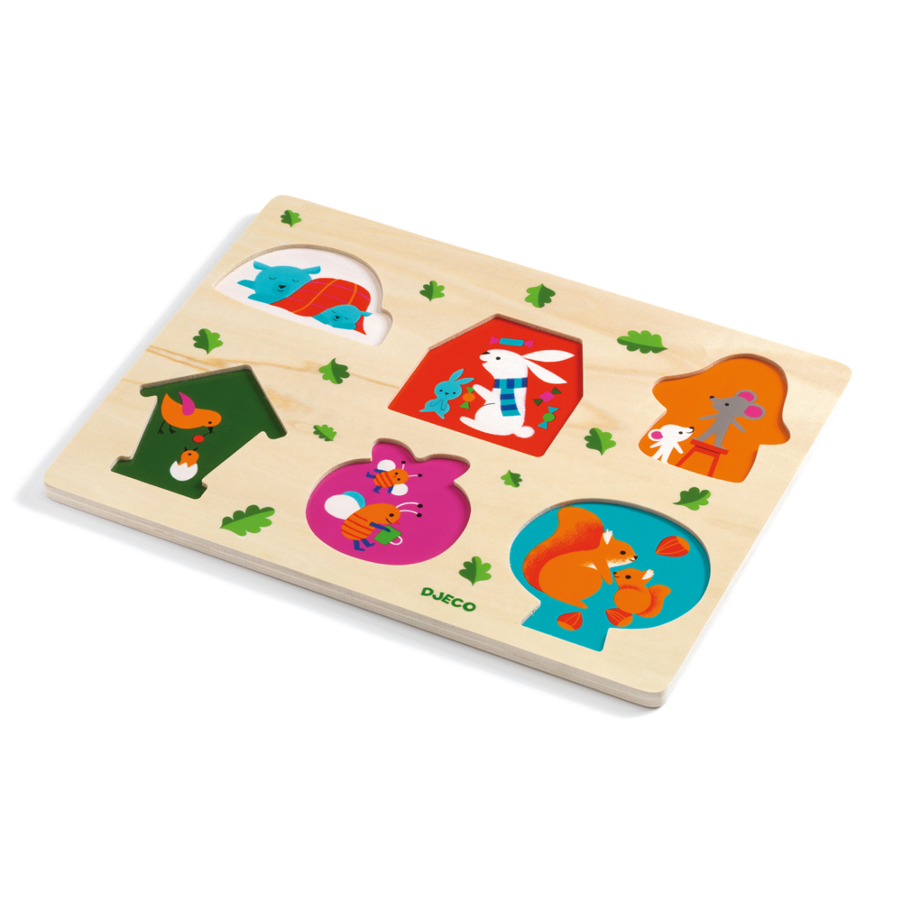 wooden puzzle coucou house by djeco
