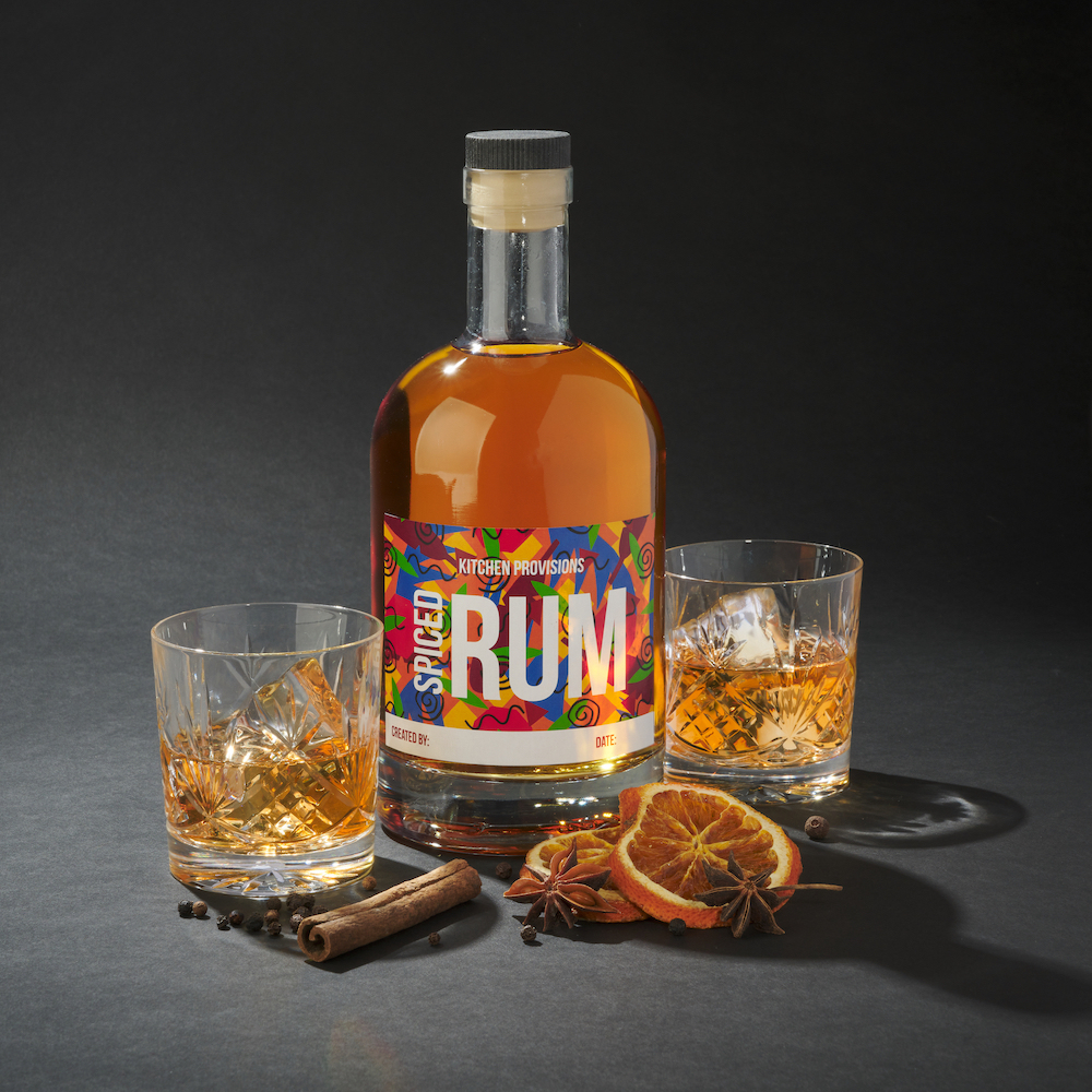 Spiced rum bottle by Kitchen Provisions