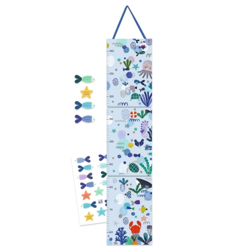 cardboard height chart aquatic life by Djeco