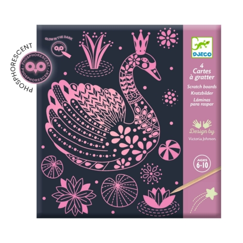 Wonderful World glow in the dark scratch cards by djeco