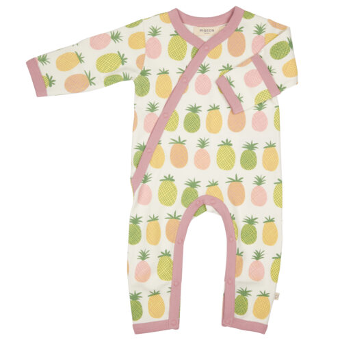 kimono romper pineapples by pigeon organics SS2024