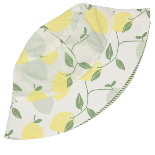 reversible sun hat lemons by pigeon organics