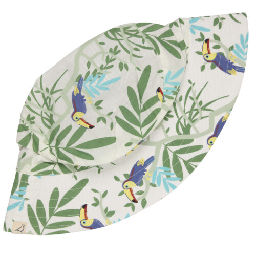 reversible sun hat toucans by pigeon organics SS2024