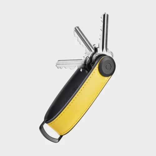 hybrid leather key organiser solar yellow by orbitkey