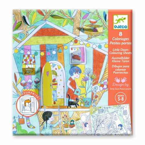 Little doors colouring Nina's play tents by Djeco