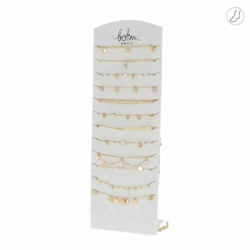 stainless steel anklet gold assortment by Bohm Bijoux Paris
