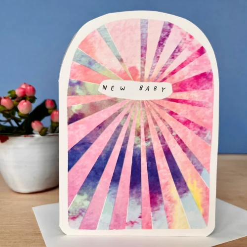 colourburst new baby card