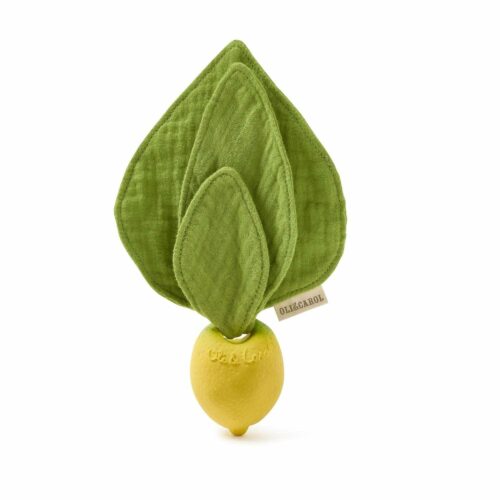 John Lemon comforter teether 2 in 1 natural rubber by Oli and Carol
