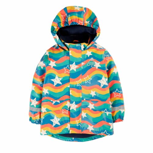 puddle buster coat wavy stars rainbow by Frugi