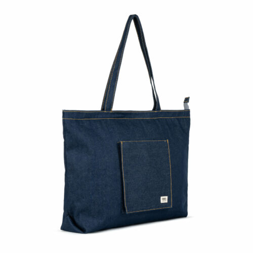 roka portobello dark denim wash bag